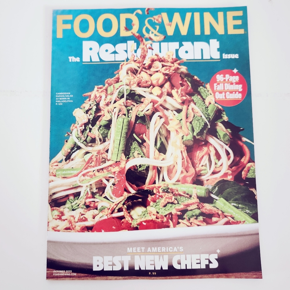 🍭7/$15 Food & Wine Magazine October 2025 The Restaurant Issue